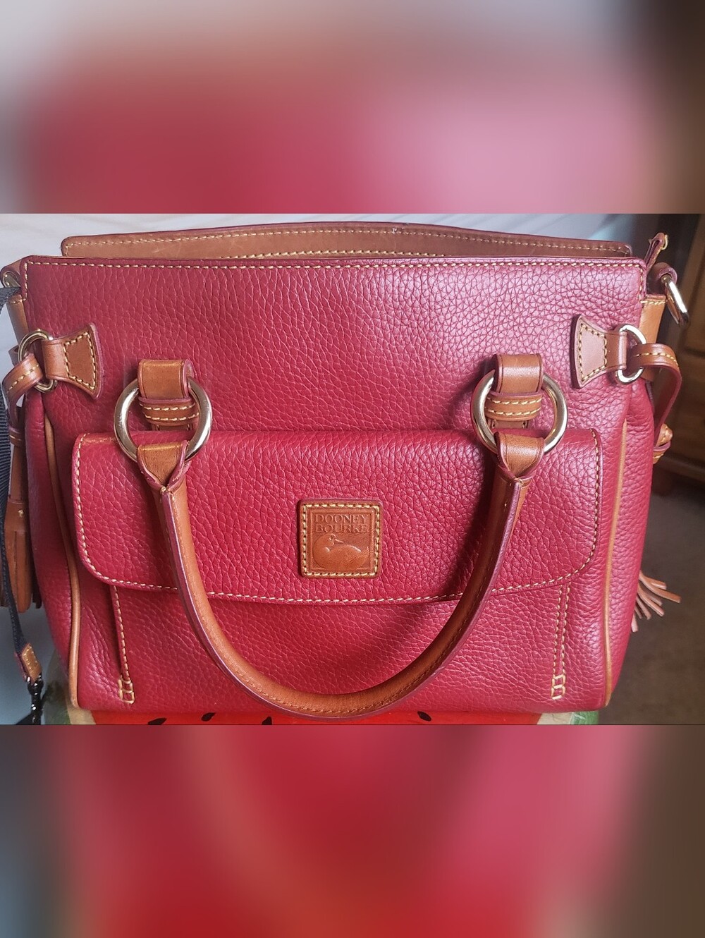 Dooney And Bourke Pebble Grain Leather Satchel